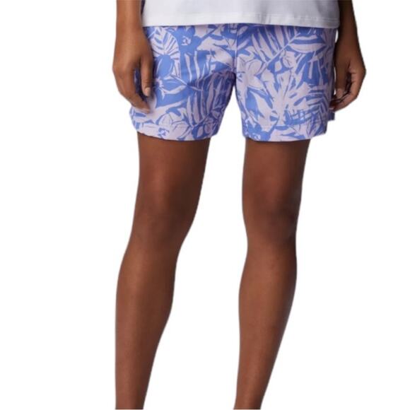 Columbia PFG Super Backcast Violet Sea Palmtropics Purple Water Shorts - Picture 1 of 7